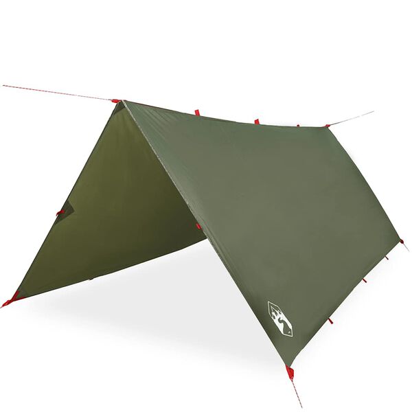 vidaXL Tarp Olivgrün 366x306 cm Wasserdicht