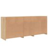 vidaXL Sideboard mit LED-Leuchten Sonoma-Eiche 162x37x67 cm