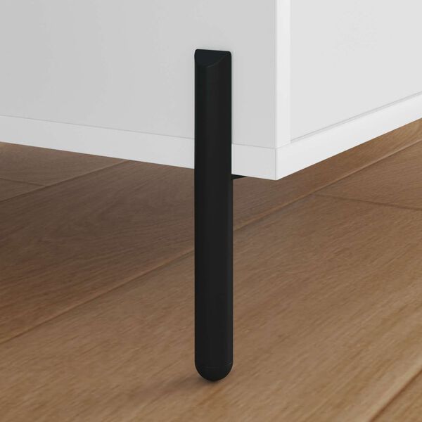 vidaXL M&ouml;belbeine 12 pcs Schwarz 66 x 36 x 160 mm Eisen