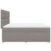 vidaXL Boxspringbett mit Matratze Taupe 180x200 cm Stoff