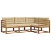 vidaXL Outdoor-Sofagarnitur 4 stk. Natur und Beige
