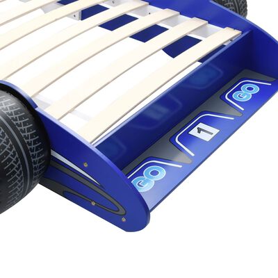vidaXL Kinderbett im Rennwagen-Design 90 x 200 cm Blau