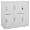 vidaXL Schlie&szlig;fachschrank Hellgrau 90x45x92,5 cm Stahl
