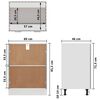 vidaXL Unterschrank Lyon Grau Sonoma 60x46x81,5 cm Holzwerkstoff