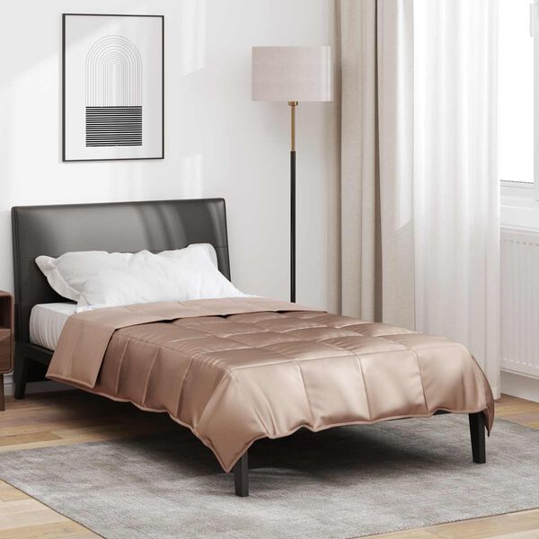 vidaXL Sommerdecke Gold 220 x 140 cm Satin und Mikrofaser