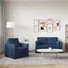 vidaXL Sofa 2 pcs Blau 139 x 78 x 80 cm Stoff