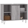 vidaXL Badschrank Grau Sonoma 80x33x60 cm Holzwerkstoff