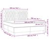 vidaXL Boxspringbett mit Matratze Schwarz 180x200 cm Samt