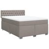 vidaXL Boxspringbett mit Matratze Taupe 140x190 cm Stoff