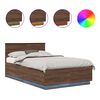 vidaXL Bettrahmen Braun Eichen-Optik 120 x 190 cm Holzwerkstoff