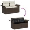 vidaXL Gartensofa-set mit Speicher 9 pcs Braun Poly-Rattan