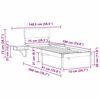 vidaXL Bettrahmen mit Kopfteil Braun 75 x 190 cm Massives Kiefernholz