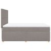 vidaXL Boxspringbett mit Matratze Taupe 140x190 cm Stoff