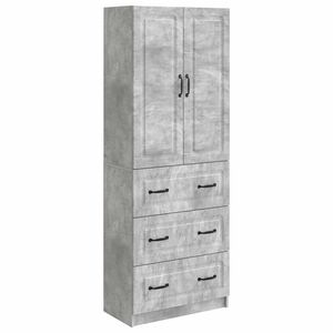 vidaXL Schrankset 2 stk. 66 x 34,5 x 87 cm Holzwerkstoff Betongrau