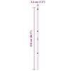 vidaXL Zaunpfosten Sonstiges 52 pcs Grün 3,2 x 3,2 x 210 cm Stahl