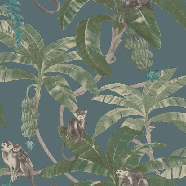 DUTCH WALLCOVERINGS Tapete Monkey Puzzle Gr&uuml;n
