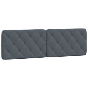vidaXL Kopfteil-Kissen Dunkelgrau 160 cm Samt