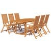 vidaXL 7-tlg. Garten-Essgruppe Massivholz Akazie 150-200 cm