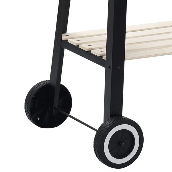 ProGarden Holzkohlegrill 86,5 cm Schwarz