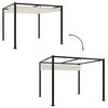 vidaXL Gartenpavillon mit Ausziehbarem Dach Creme 3x3 m Stahl