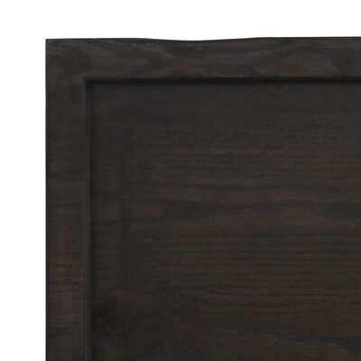 vidaXL Waschtischplatte Dunkelbraun 200x50x(2-6)cm Massivholz