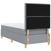 vidaXL Boxspringbett mit Matratze Hellgrau 90 x 190 cm Stoff