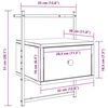 vidaXL Wand-Nachttisch Sonoma-Eiche 35x30x51 cm Holzwerkstoff