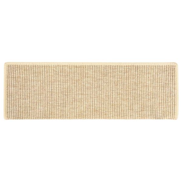 vidaXL Stufenmatten 15 Stk. 65x21x4 cm Hellbeige Rechteckiger Rand