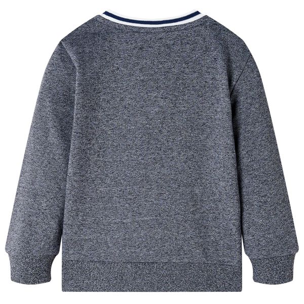 Kinder-Sweatshirt Marineblau Melange 128