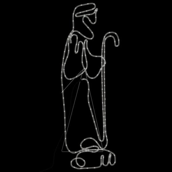 vidaXL LED-Silhouette Hirte und Lamm 168 LEDs 102,5x35 cm