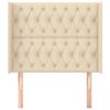 vidaXL Kopfteil mit Ohren Creme 93x16x118/128 cm Stoff