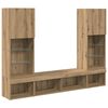 vidaXL TV Wand Einheiten mit LED 5 stk. Artisan-Eiche Holzwerkstoff