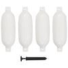 vidaXL | Bootsbumper | Wei&szlig; 58,5 x 16,5 cm PVC