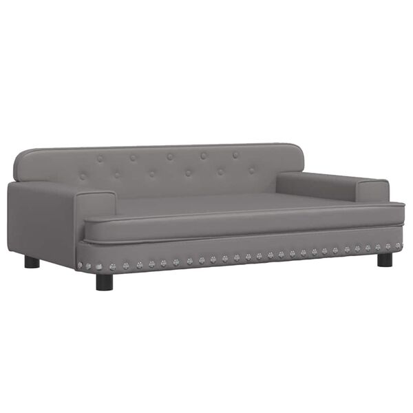 vidaXL Kindersofa Grau 90x53x30 cm Kunstleder