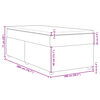 vidaXL Boxspringbett mit Matratze Dunkelbraun 100x200 cm Stoff