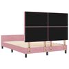vidaXL Boxspringbett mit Kopfteil Rosa 140 x 200 cm Samt