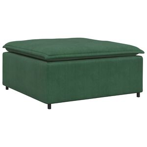 vidaXL Modulares Sofa Fu&szlig;hocker-Modul Dunkelgr&uuml;n 100x100x48 cm