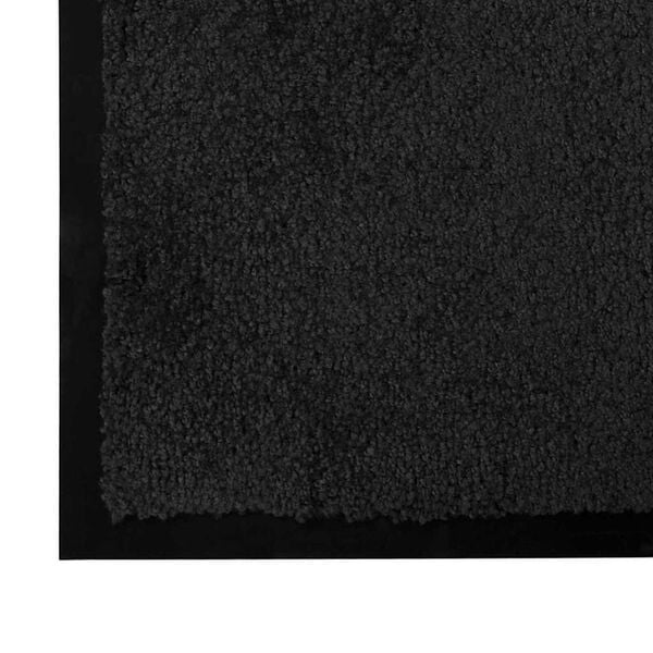 vidaXL Fußmatte Schwarz 60 x 40 x 1,2 cm Teddystoff