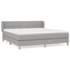 vidaXL Boxspringbett mit Matratze Hellgrau 160x200 cm Stoff