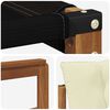 vidaXL Outdoor-Sofagarnitur mit Kissen 3 pcs Natur und Creme