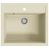 vidaXL Granitsp&uuml;le Einzelbecken Beige