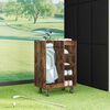 vidaXL Golf Schrank Mit Rad Uni Ger&auml;ucherte Eiche 65 x 45 x 98 cm