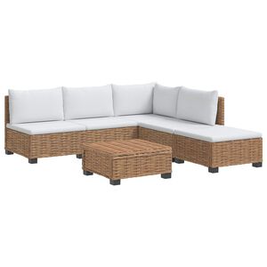 vidaXL 6 Stk. Rattan-Lounge-Set mit Kissen GENDT Naturrattan Natur