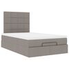 vidaXL Ottoman-Bett mit Matratze Taupe 120x190 cm Stoff