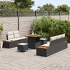 vidaXL Gartensofa-set 8 pcs Schwarz Poly-Rattan