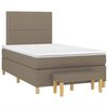 vidaXL Boxspringbett mit Matratze Taupe 120x200 cm Stoff