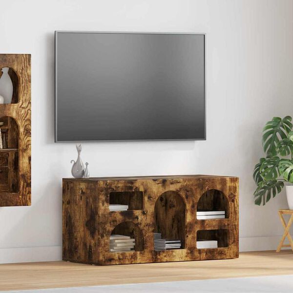vidaXL TV-Schr&auml;nk Ger&auml;ucherte Eiche 80 x 35 x 40 cm Holzwerkstoff