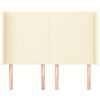 vidaXL Kopfteil mit Ohren Creme 147x16x118/128 cm Kunstleder