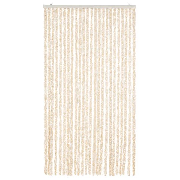 vidaXL Fliegenvorhang Beige und Wei&szlig; 100x230 cm Chenille