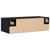 vidaXL Wandschrank Schwarz Eichen-Optik 68 x 30 x 20 cm Holzwerkstoff